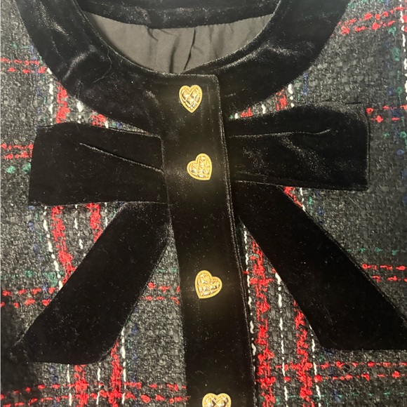 Ivy City Co Black & Red Plaid Tweed Jacket and Skirt Set - Picture 5 of 5